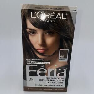 L'Oreal Paris Feria Multi-Faceted Shimmering Permanent Hair Color, 40 Espresso